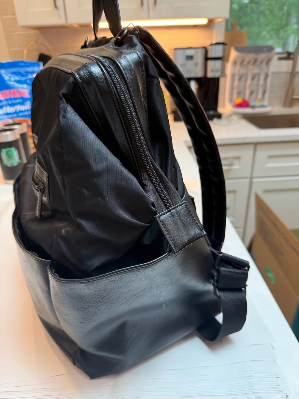 BEIS Black Baby Bag Backpack